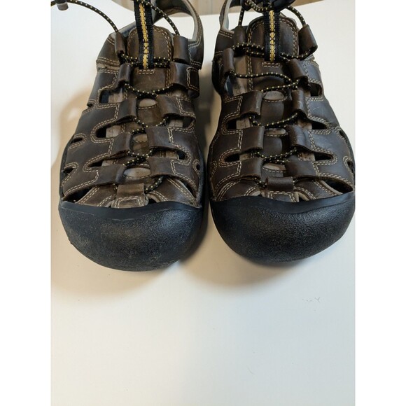 Keen Mens Sandals Sz 11 Newport  Leather Bison Brown Slip Waterproof Hiking Shoe - Picture 3 of 10